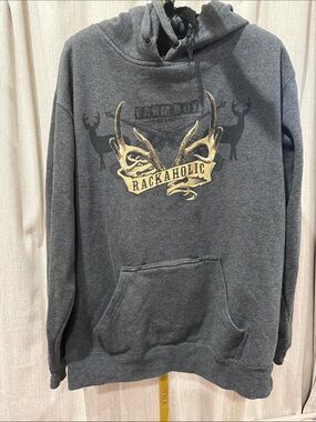 Rackaholic Graphic Hoodie - Charcoal Gray